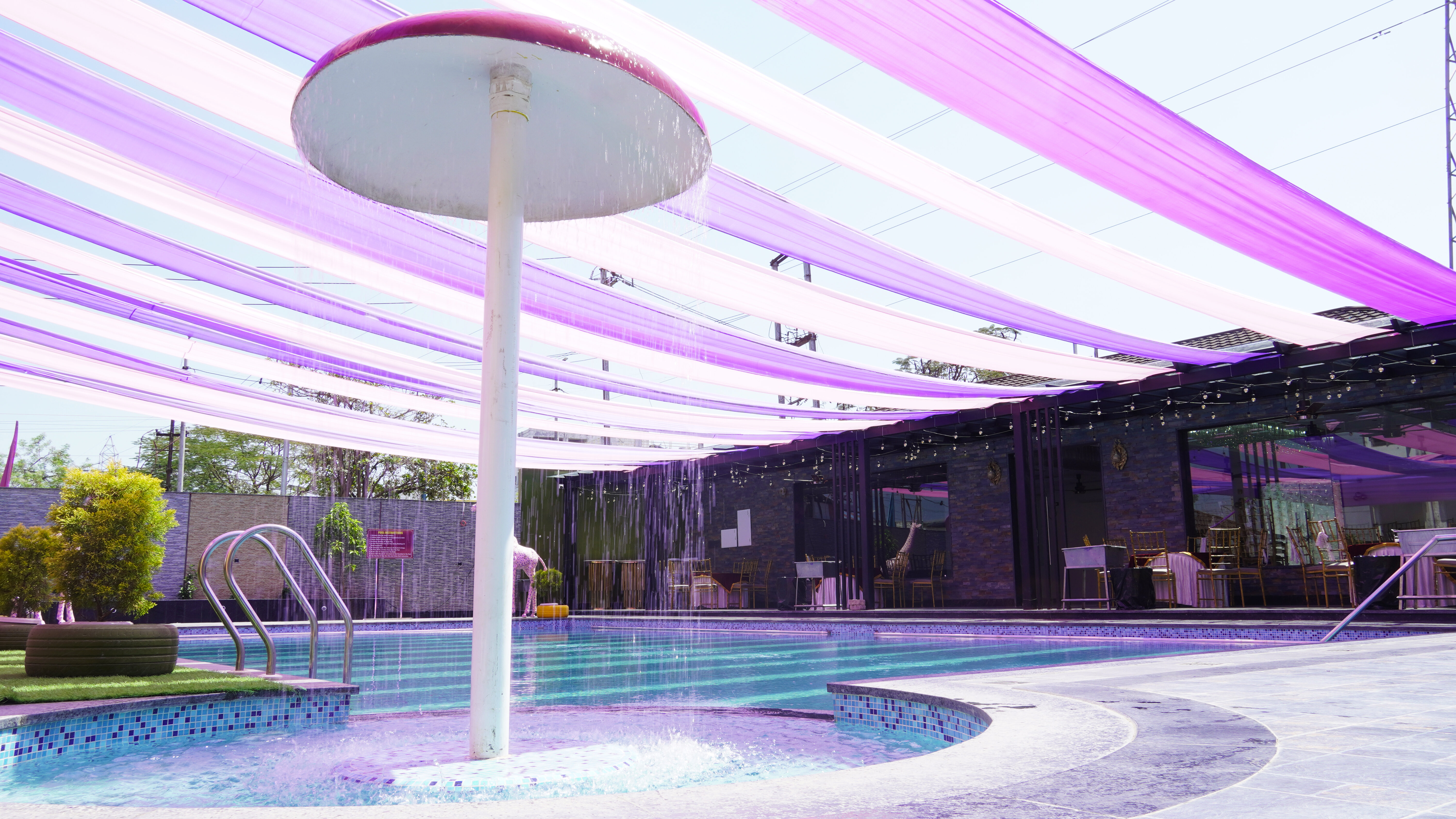 Hotel Yashoda Privilege - pool lawn setup, Bhopal
